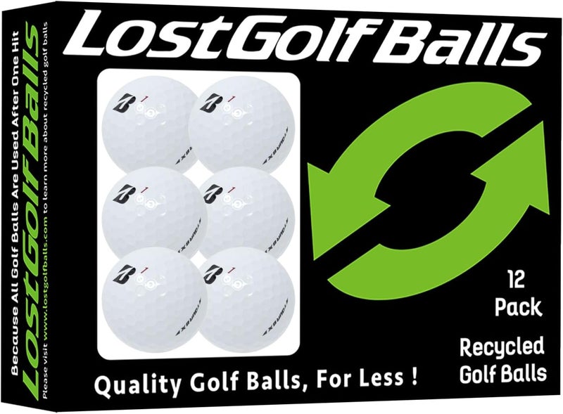 LostGolfBalls Bridgestone Tour B X Golf Balls (12 Pack) - Mint Quality, Used Golf Balls Refinished by .com, Like New with No Logos - Image 1